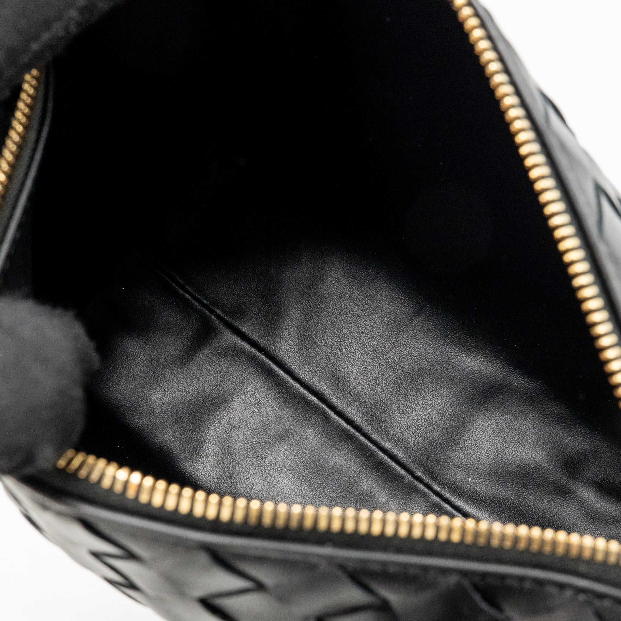 BOTTEGA VENETA MINI WALLACE SHOULDER BAG CALFSKIN BLACK GHW