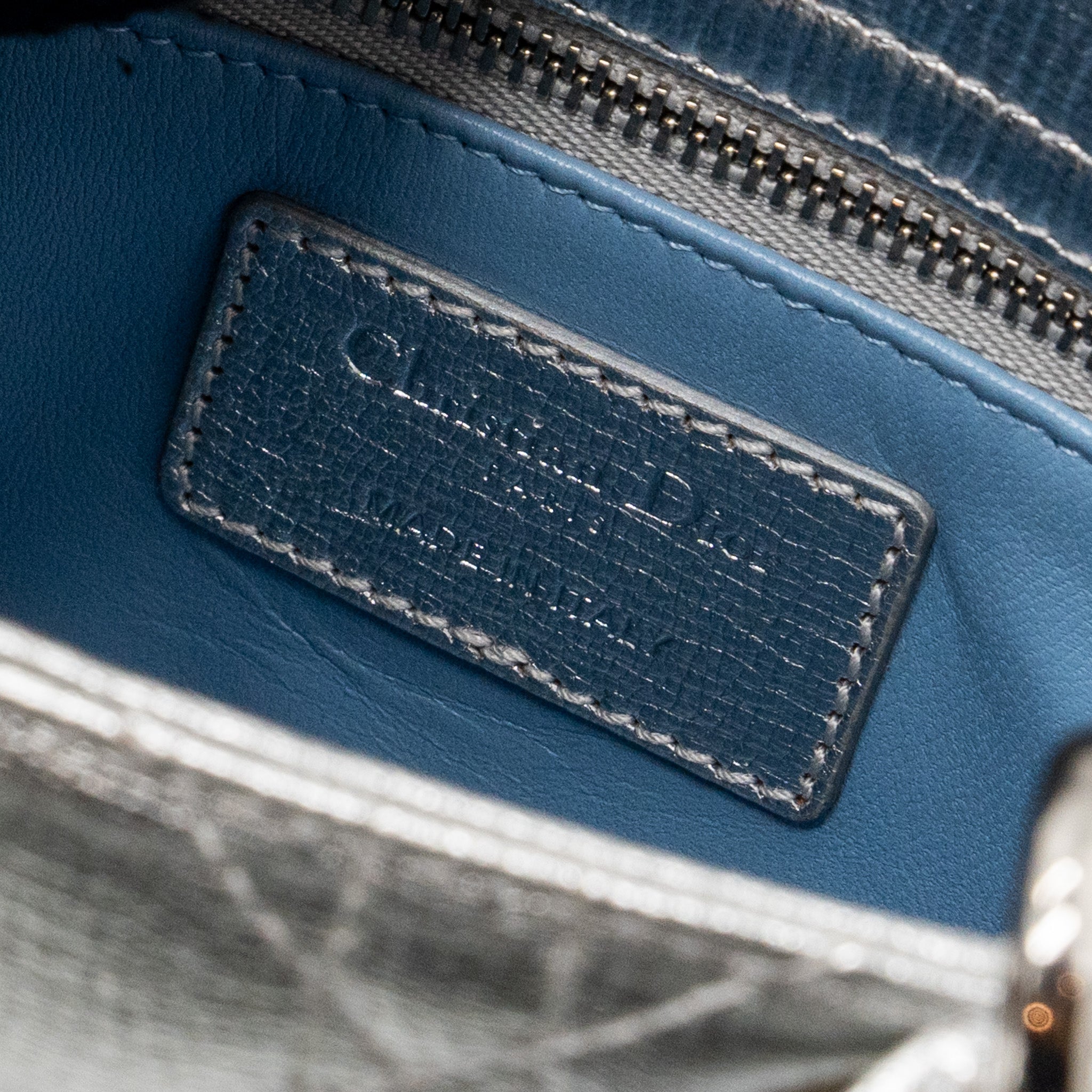 DIOR MY ABC DIOR SMALL LADY DIOR BAG CALFSKIN SILVER SHW