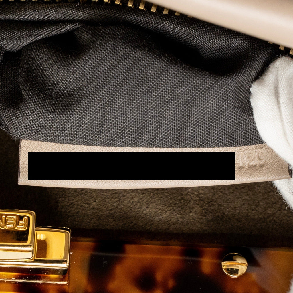 FENDI MEDIUM PEEKABOO BAG CALFSKIN BEIGE GHW