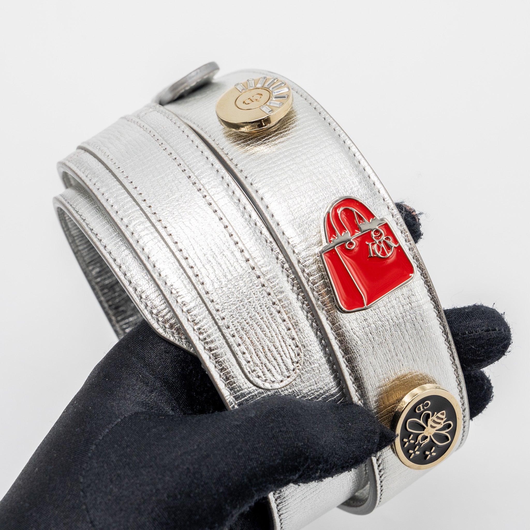 DIOR MY ABC DIOR SMALL LADY DIOR BAG CALFSKIN SILVER SHW