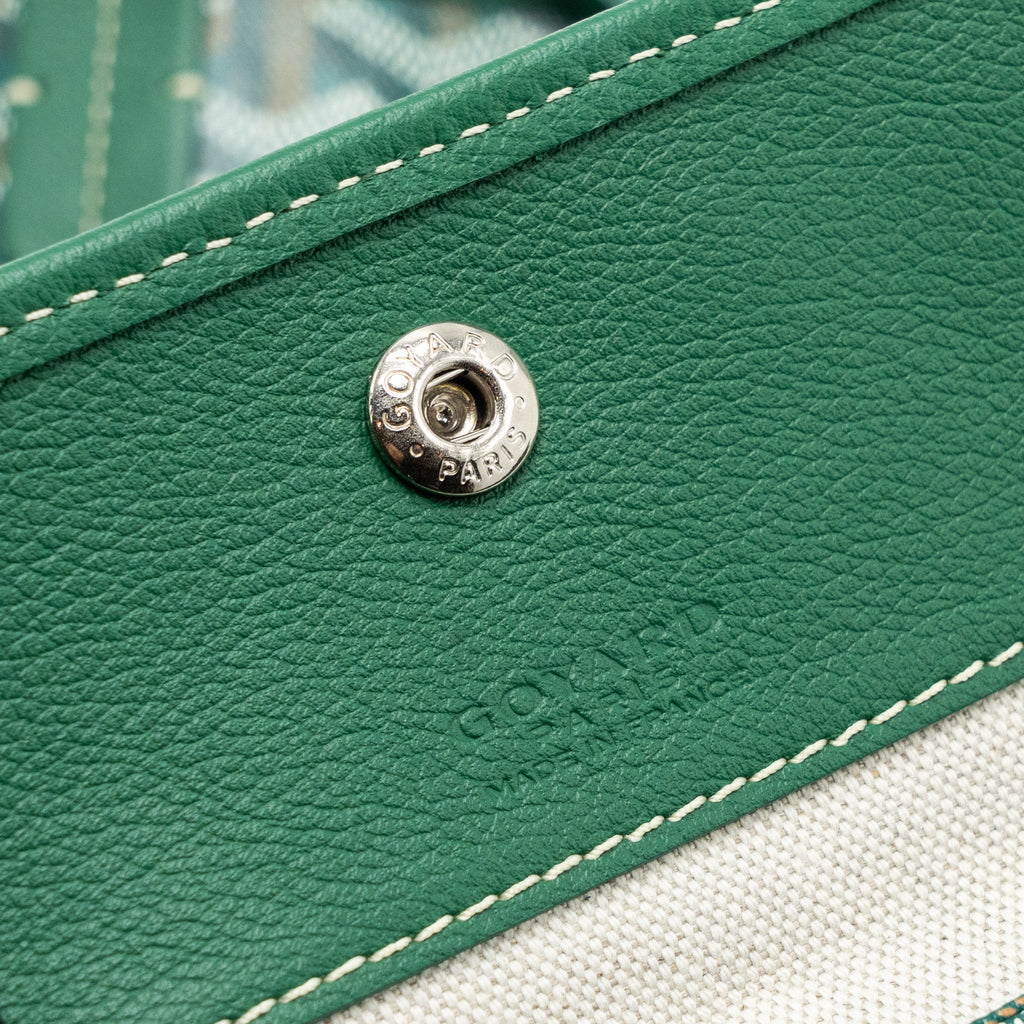 GOYARD SAINT LOUIS PM TOTE BAG GOYARDINE CANVAS GREEN SHW