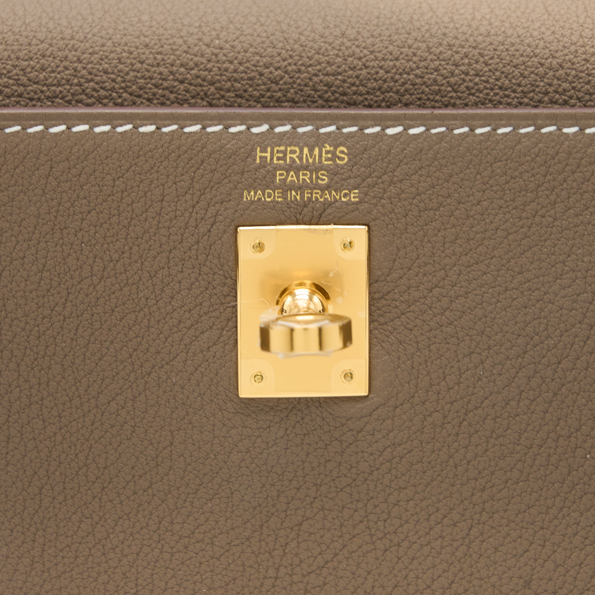 HERMES KELLY 25 TOGO ETOUPE GHW