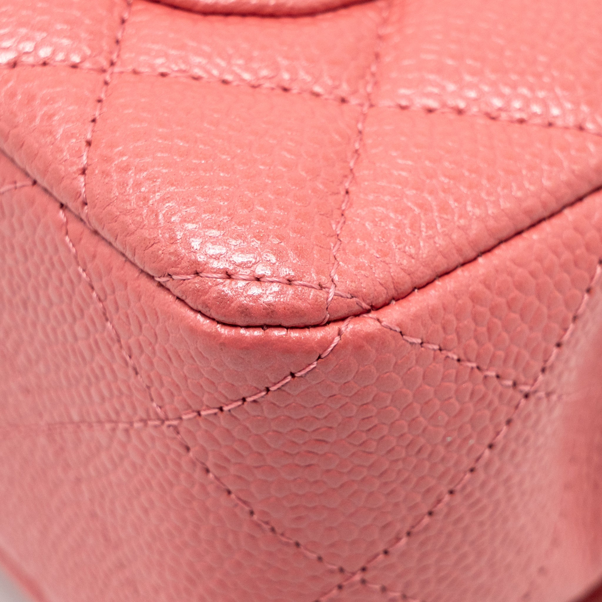 CHANEL MINI RECTANGULAR FLAP BAG CAVIAR PINK GHW