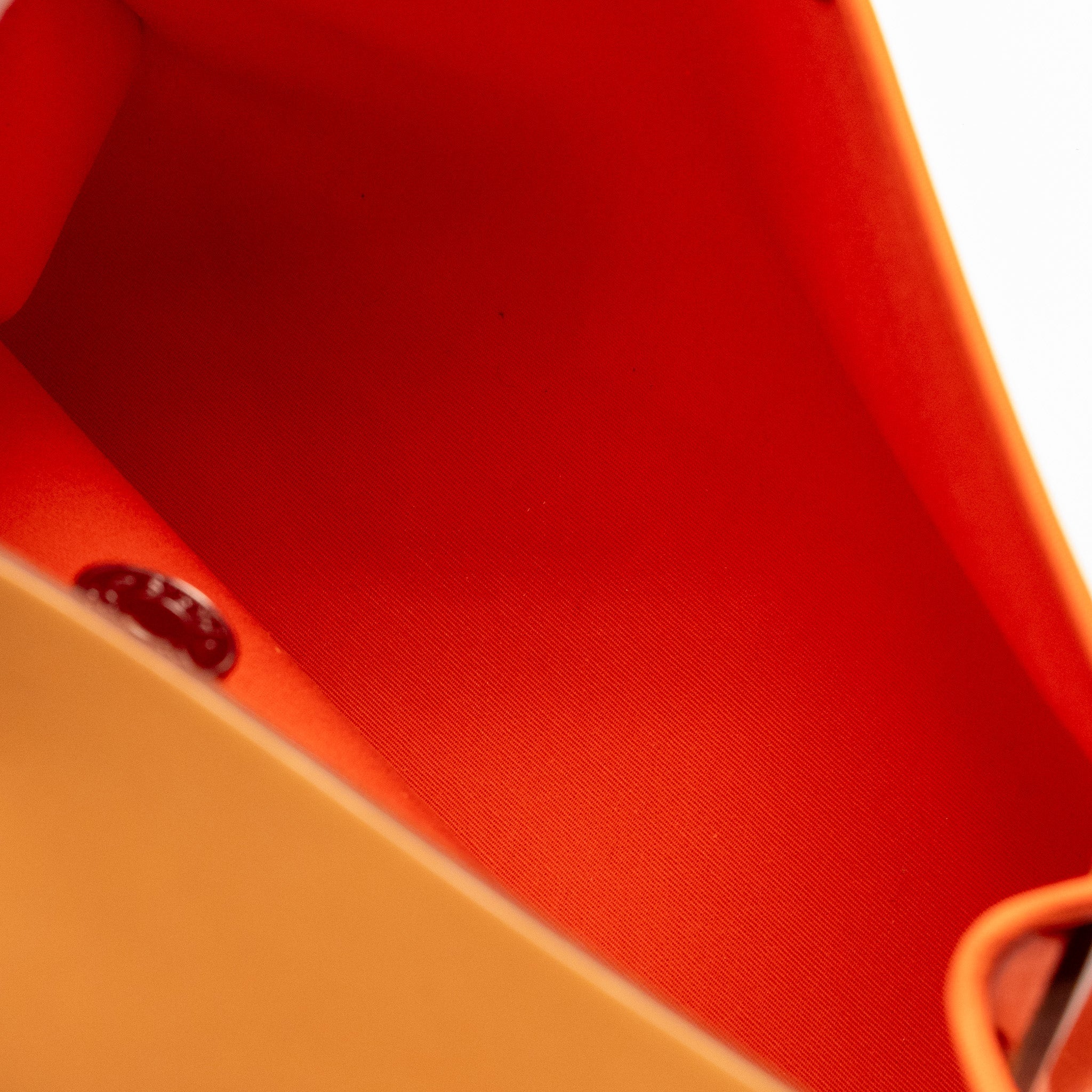 HERMES HERBAG 31 ZIP BAG CANVAS/NATURAL HUNTER ORANGE POPPY SHW