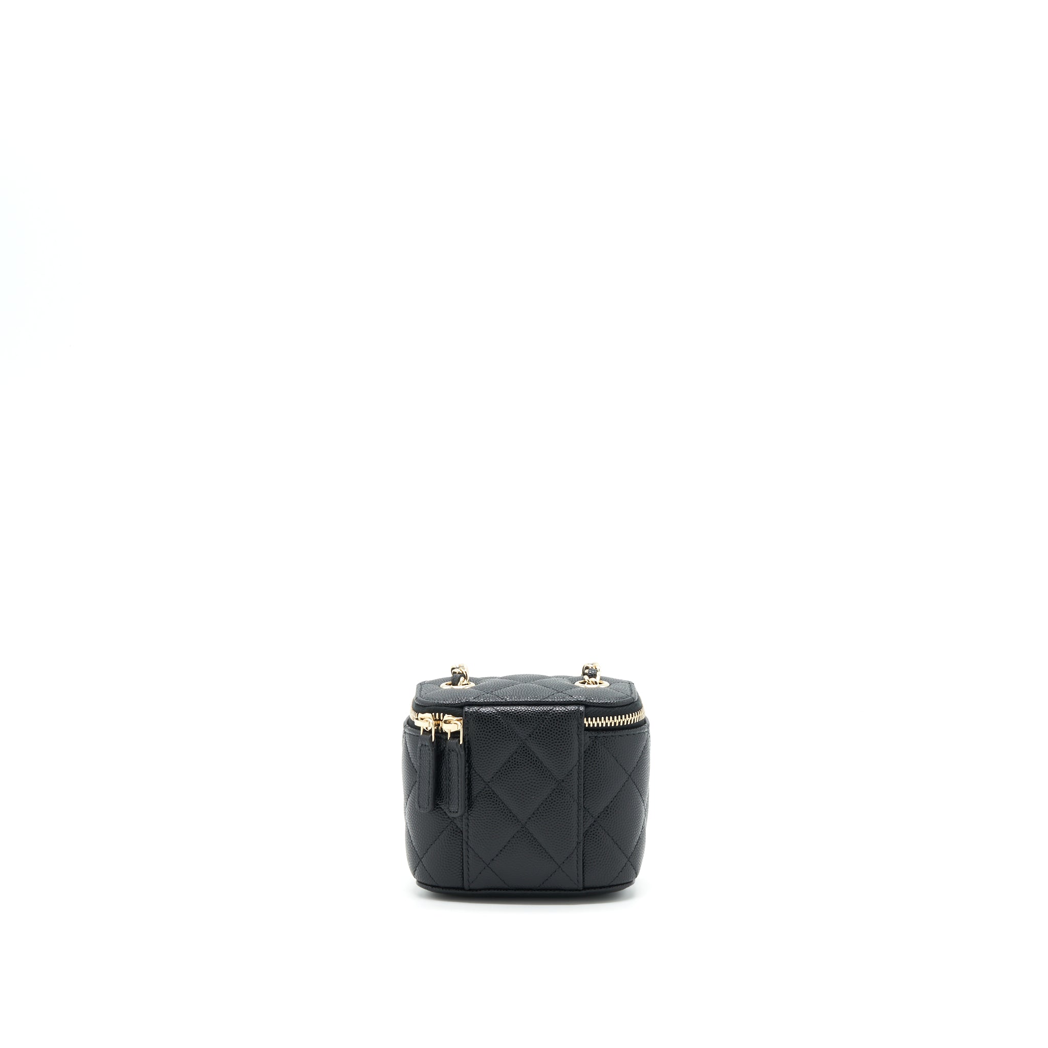 CHANEL MINI VANITY WITH CHAIN CAVIAR BLACK LGHW
