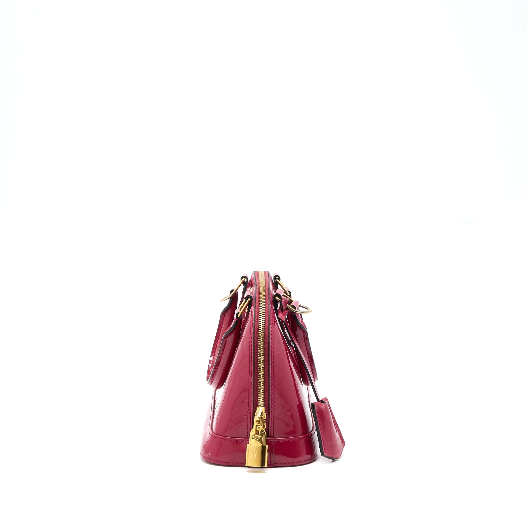 LOUIS VUITTON ALMA BB PATENT DARK PINK GHW