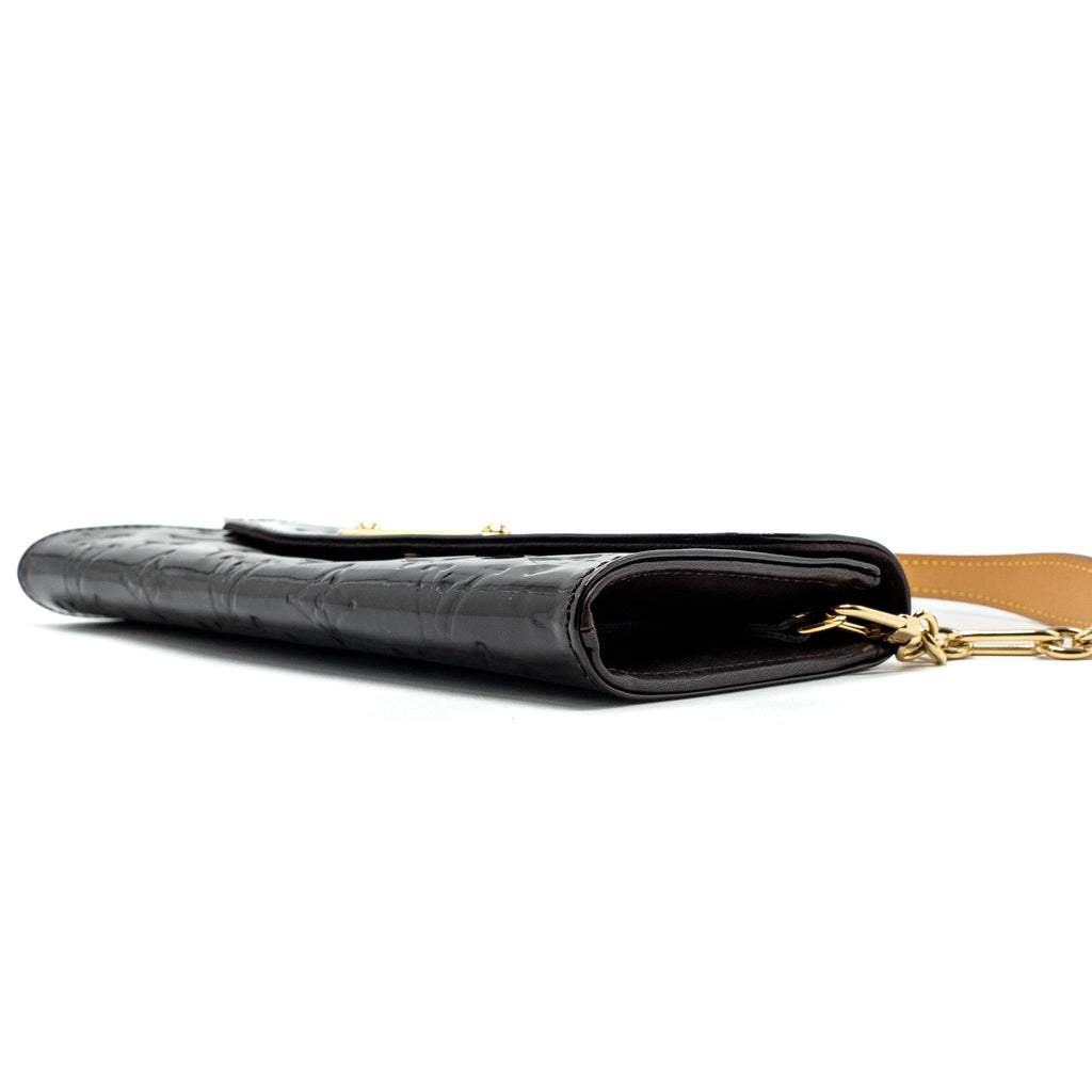 LOUIS VUITTON VINTAGE SUNSET BOULEVARD CLUTCH MONOGRAM/PATENT RED GHW
