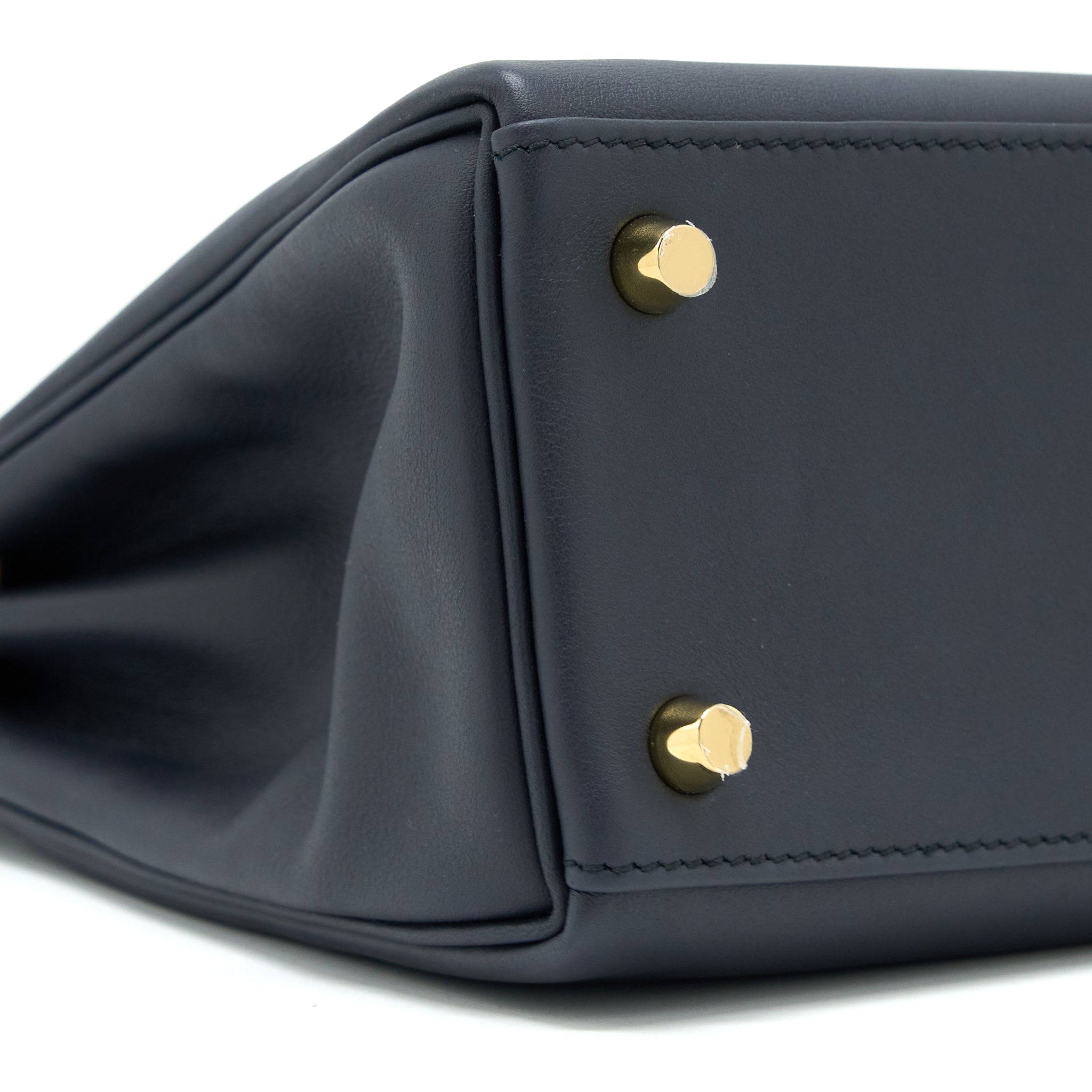 HERMES KELLY 25 COLORMATIC SWIFT BLUE NUIT/CHAI/ETOUPE/GOLD/BLACK GHW