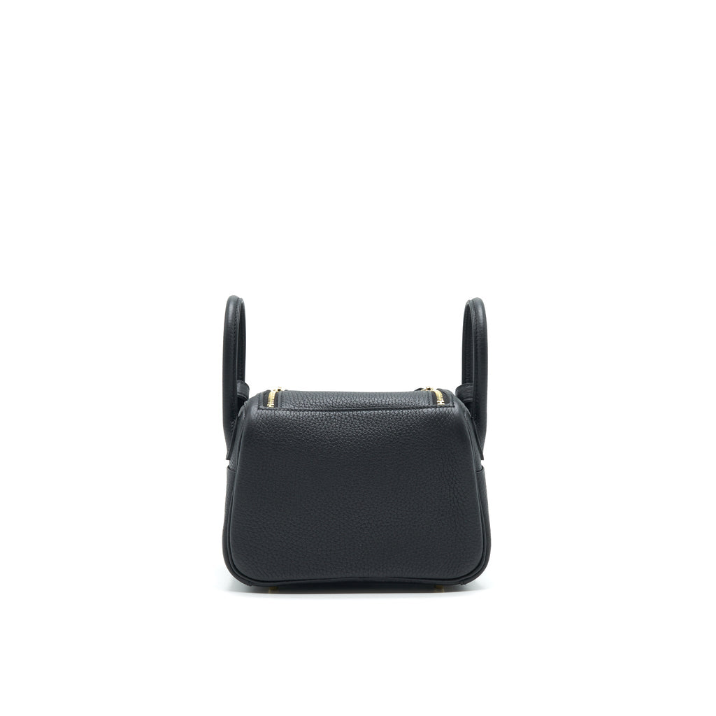 HERMES MINI LINDY BLACK GHW