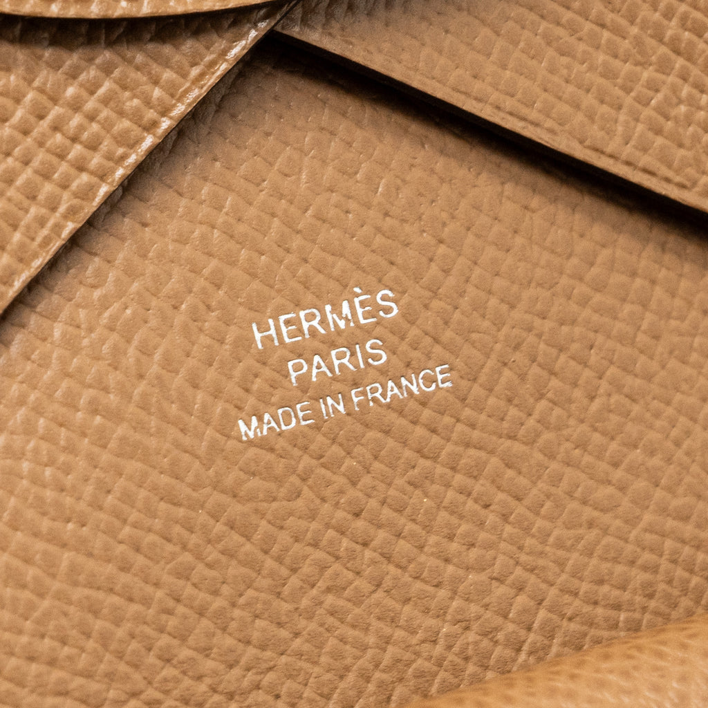 HERMES CALVI DUO CARD HOLDER EPSOM ALEZAN SHW