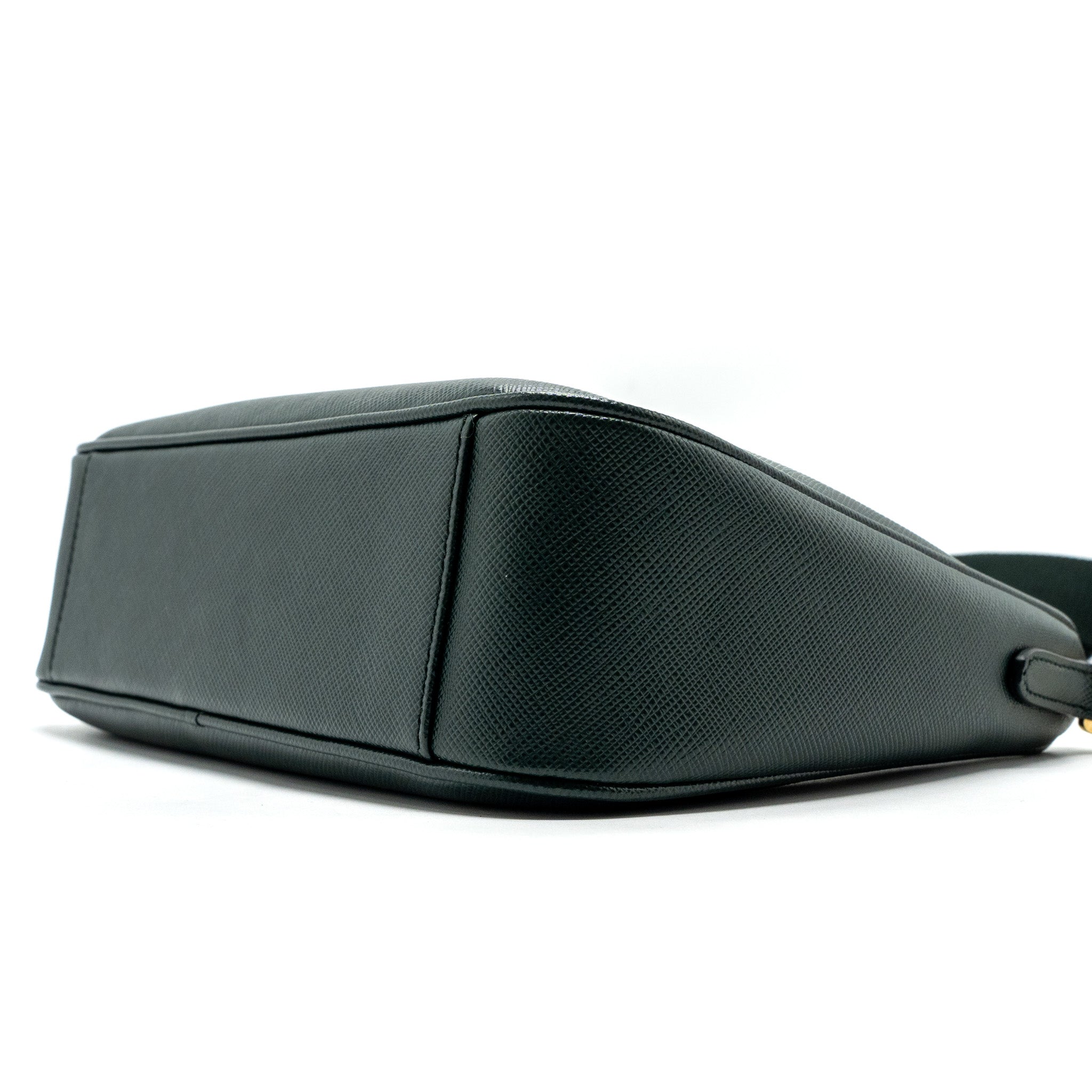 PRADA RE-EDITION 2005 SAFFIANO DARK GREEN GHW