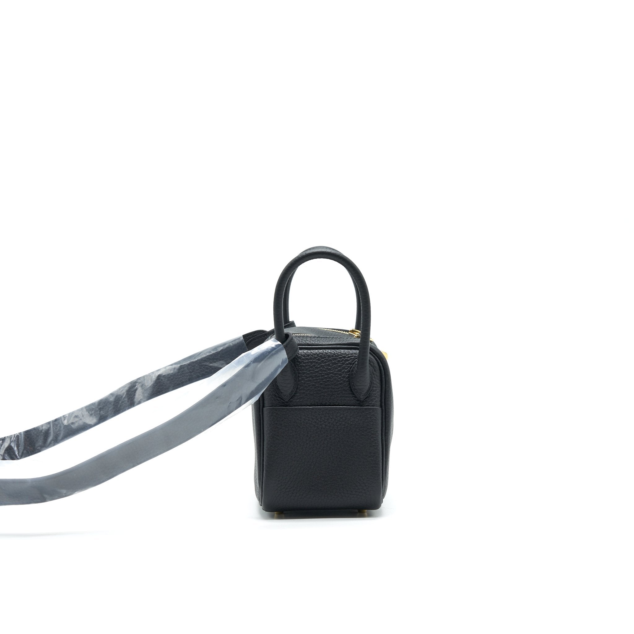 HERMES MINI LINDY CC89 BLACK GHW