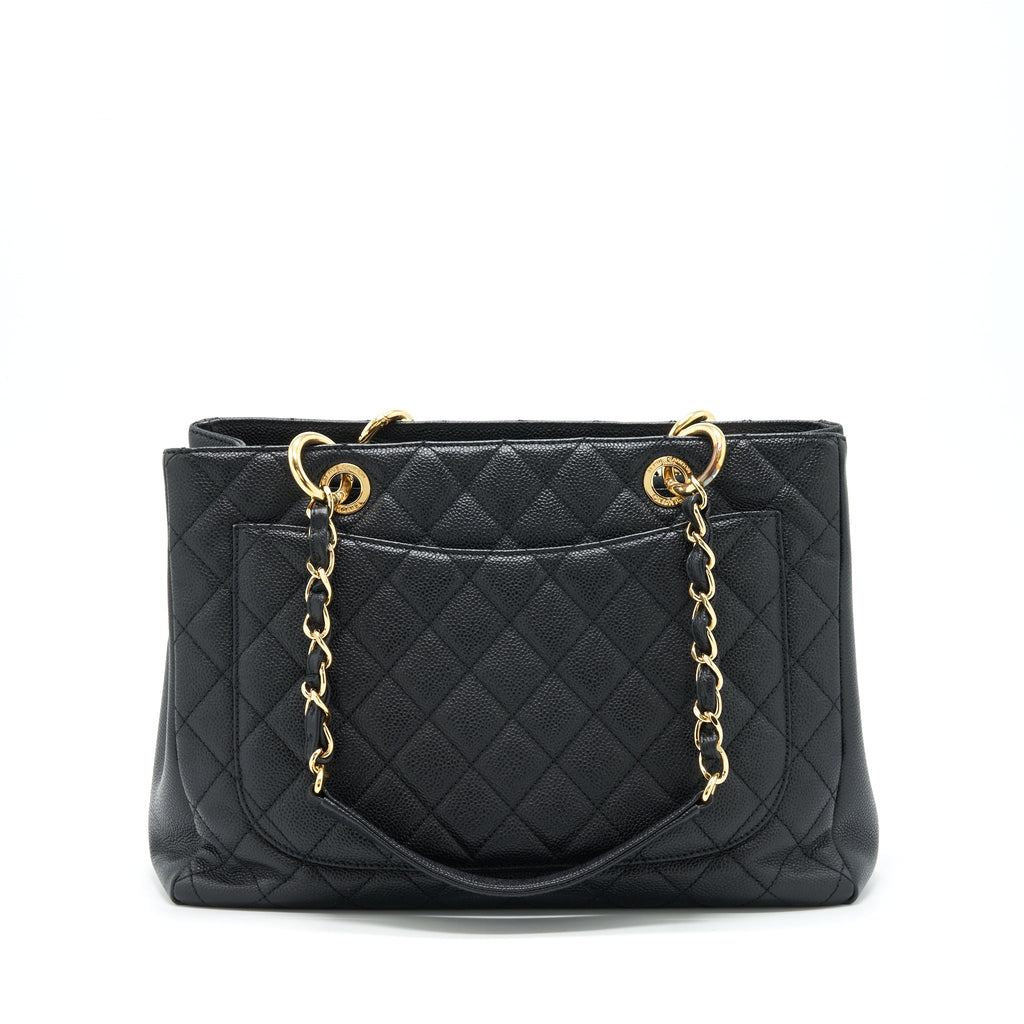 CHANEL GRAND SHOPPING TOTE BAG CAVIAR BLACK GHW