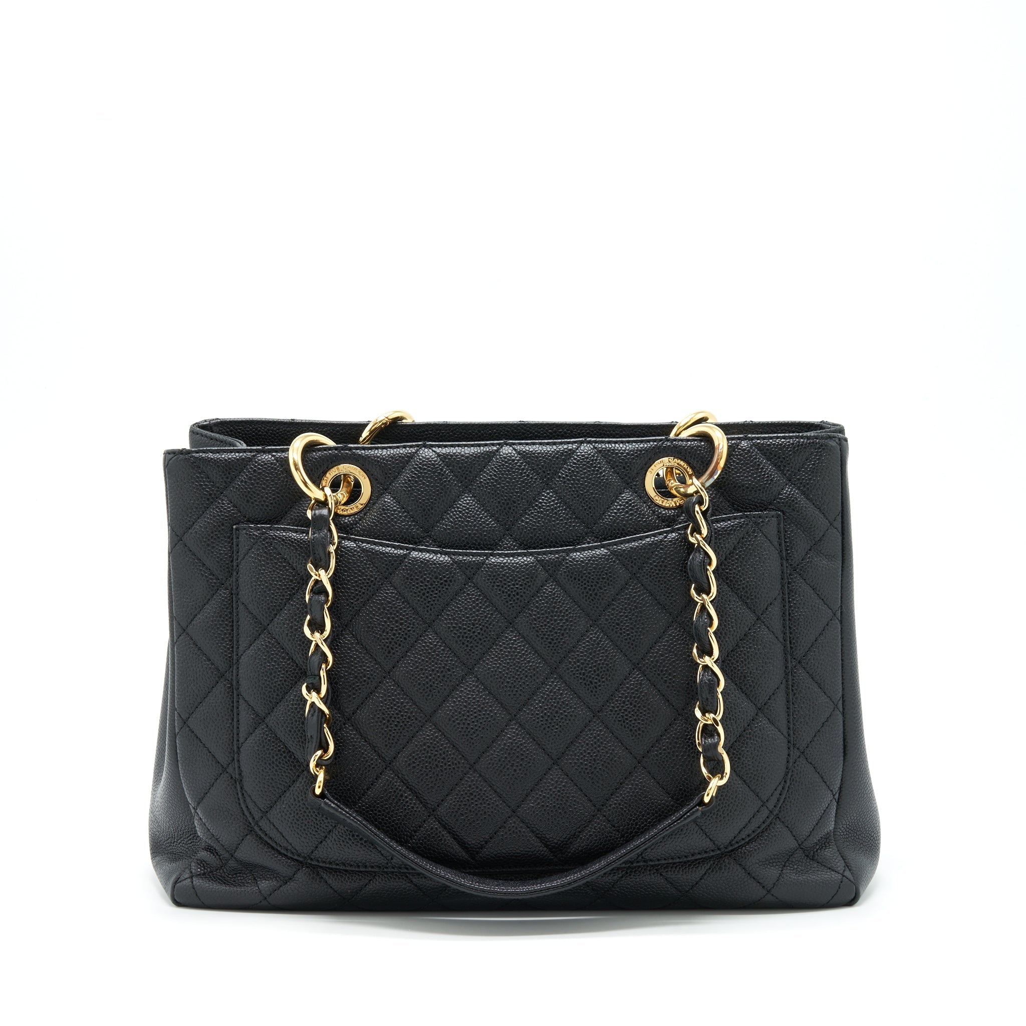 CHANEL GRAND SHOPPING TOTE BAG CAVIAR BLACK GHW