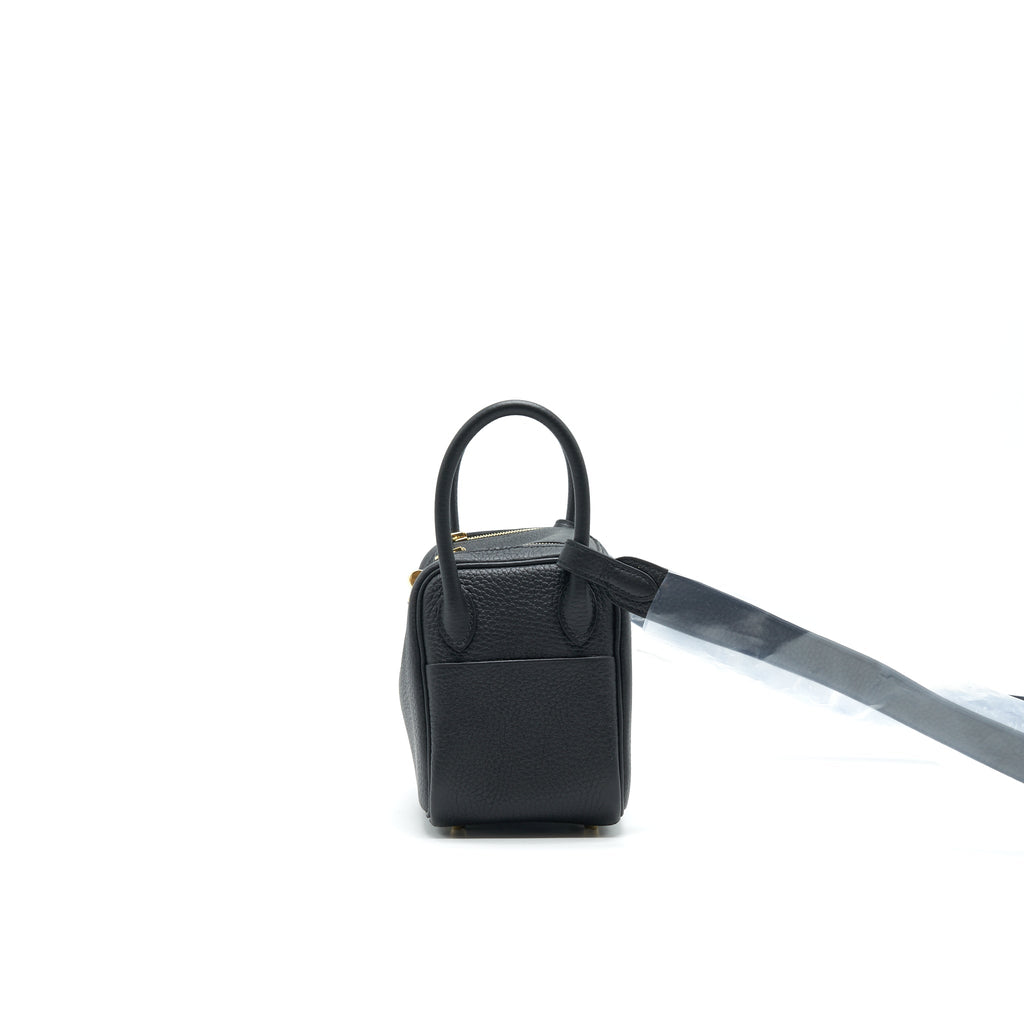 HERMES MINI LINDY BLACK GHW