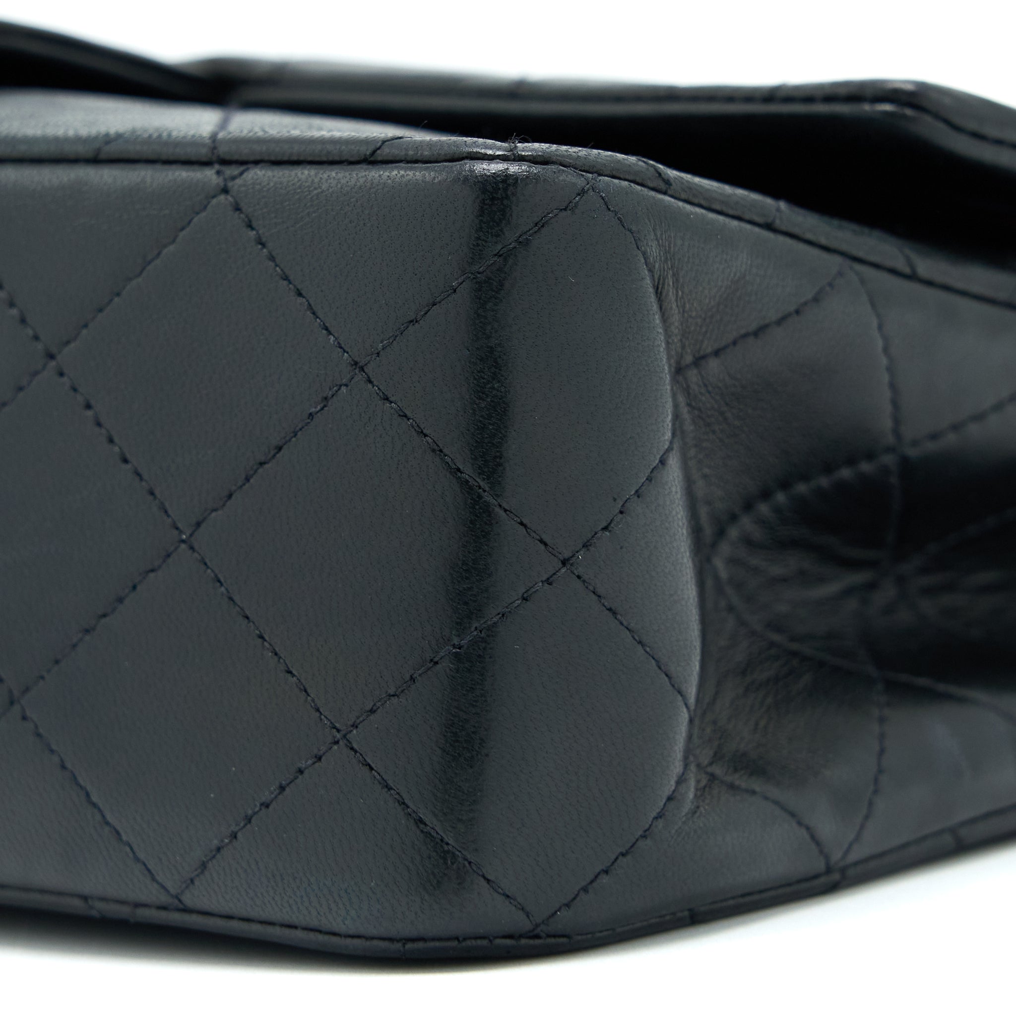 CHANEL VINTAGE FLAP BAG LAMBSKIN BLACK GHW
