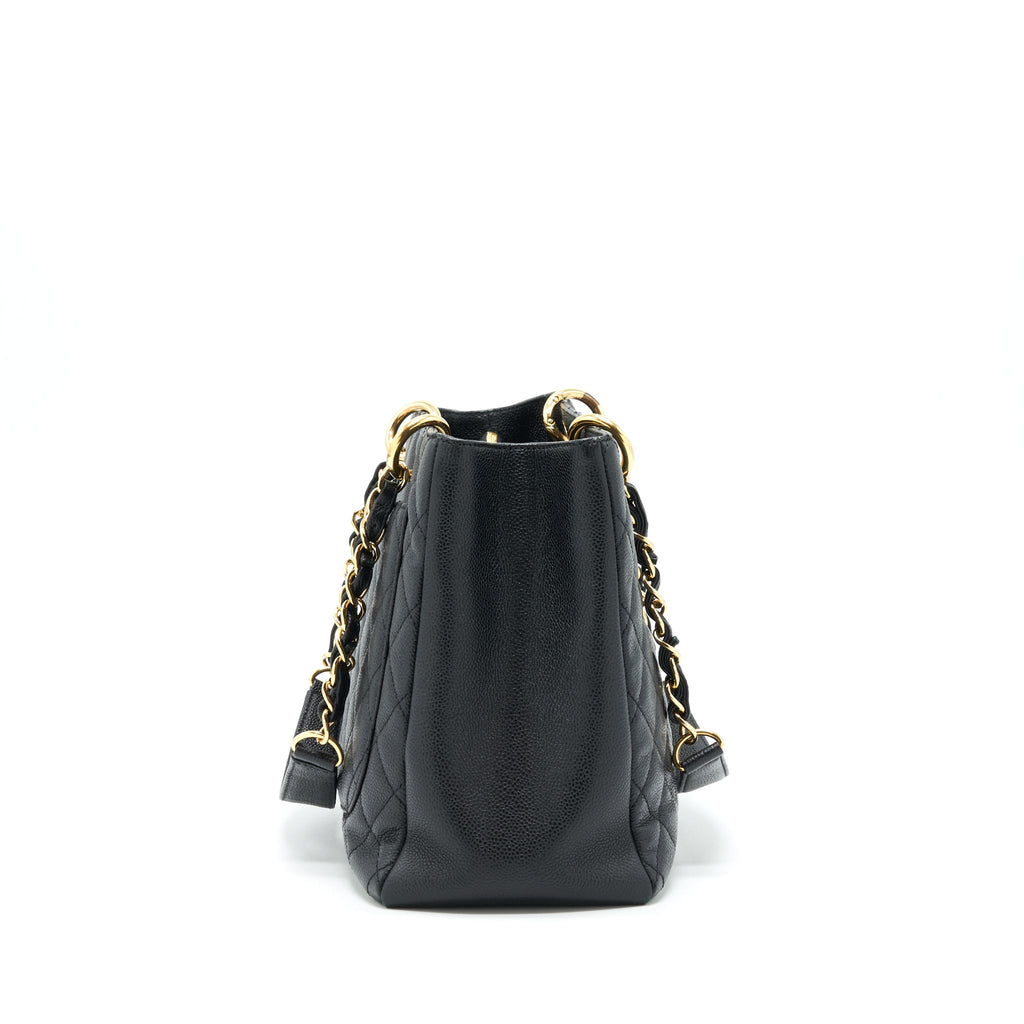 CHANEL GRAND SHOPPING TOTE BAG CAVIAR BLACK GHW