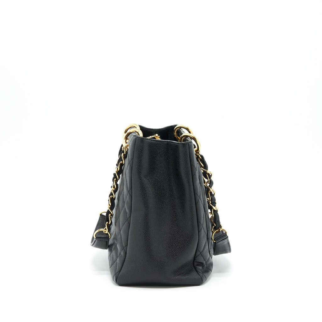 CHANEL GRAND SHOPPING TOTE BAG CAVIAR BLACK GHW