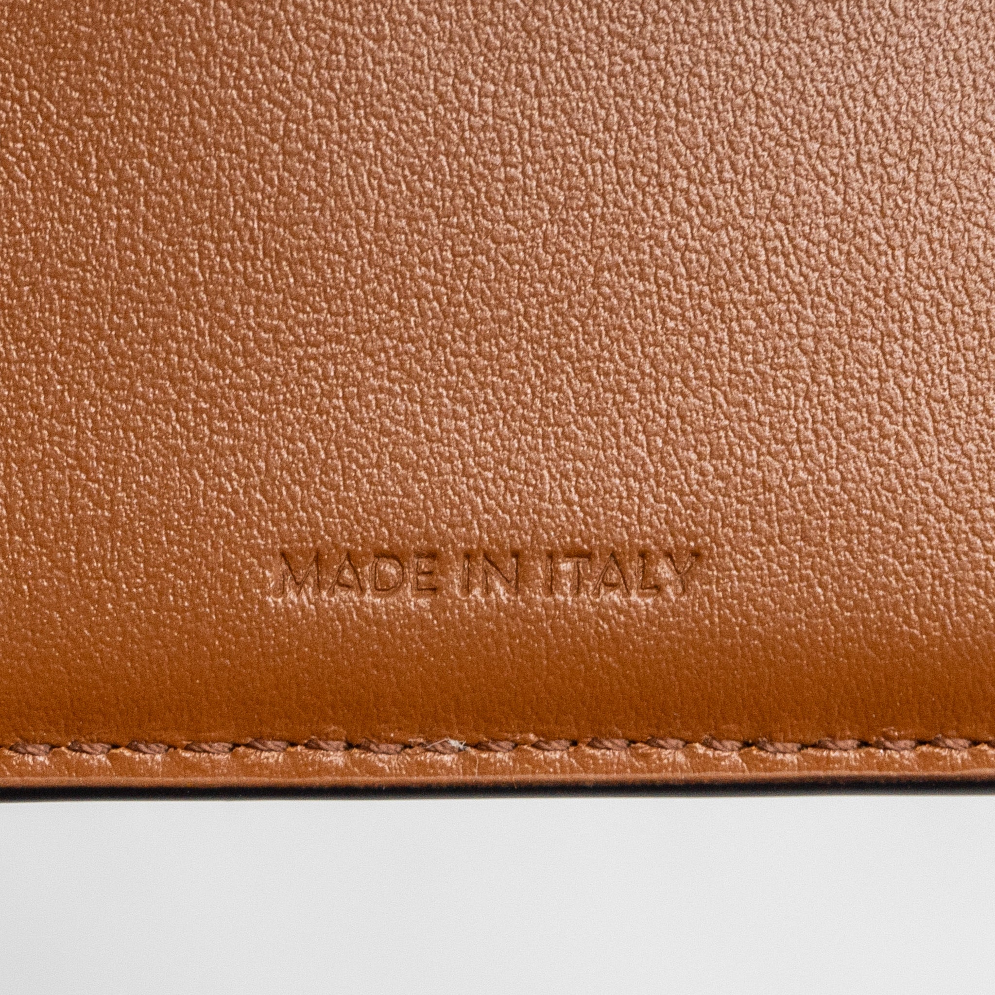 CELINE SMALL TRIOMPHE FLAP WALLET CANVAS TAN GHW