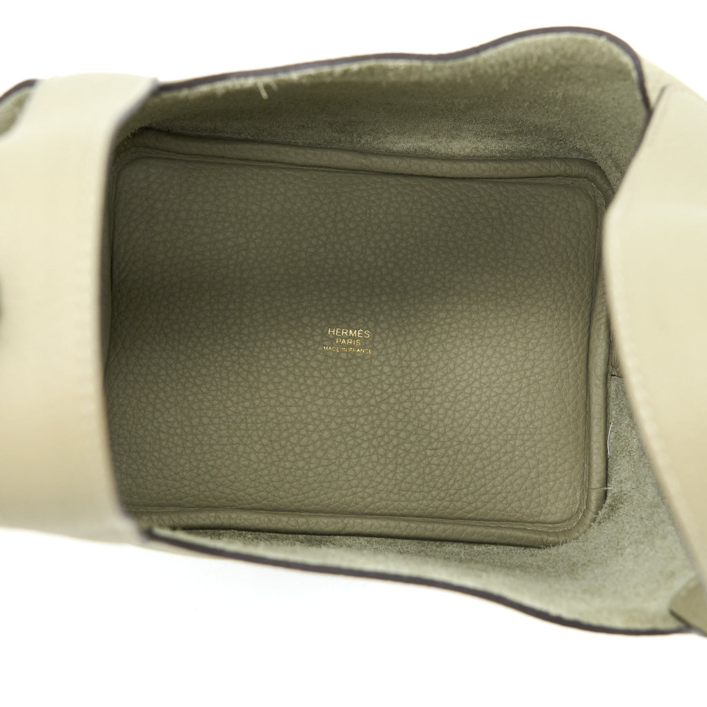 HERMES PICOTIN 18 LOCK BAG CLEMENCE SAUGE GHW