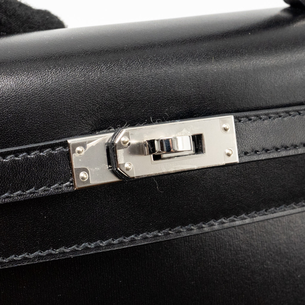 HERMES KELLY 25 BOX BLACK SHW