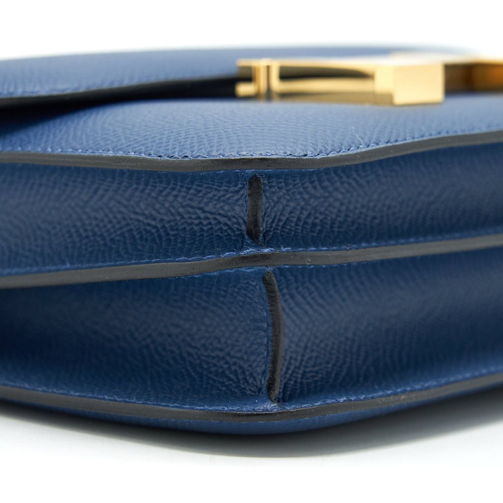 HERMES MINI CONSTANCE EPSOM S4 DEEP BLUE GHW