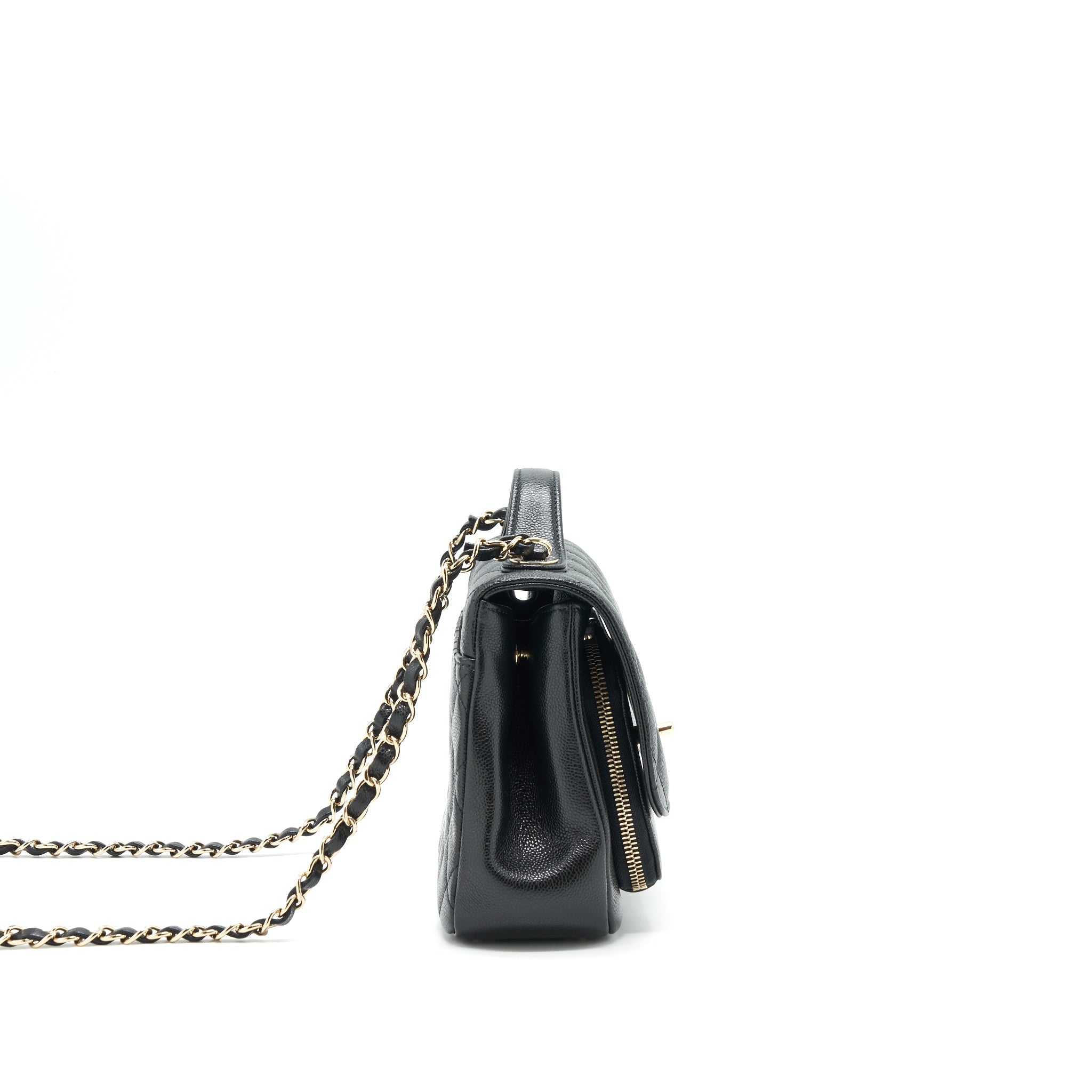 CHANEL MEDIUM BUSINESS AFFINITY BAG CAVIAR BLACK LGHW (MICROCHIP)