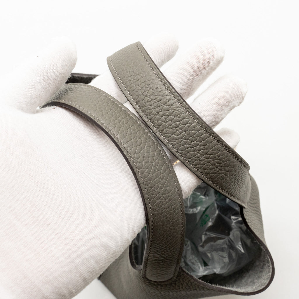HERMES PICOTIN 18 LOCK BAG CLEMENCE 0L GRIS MEYER GHW