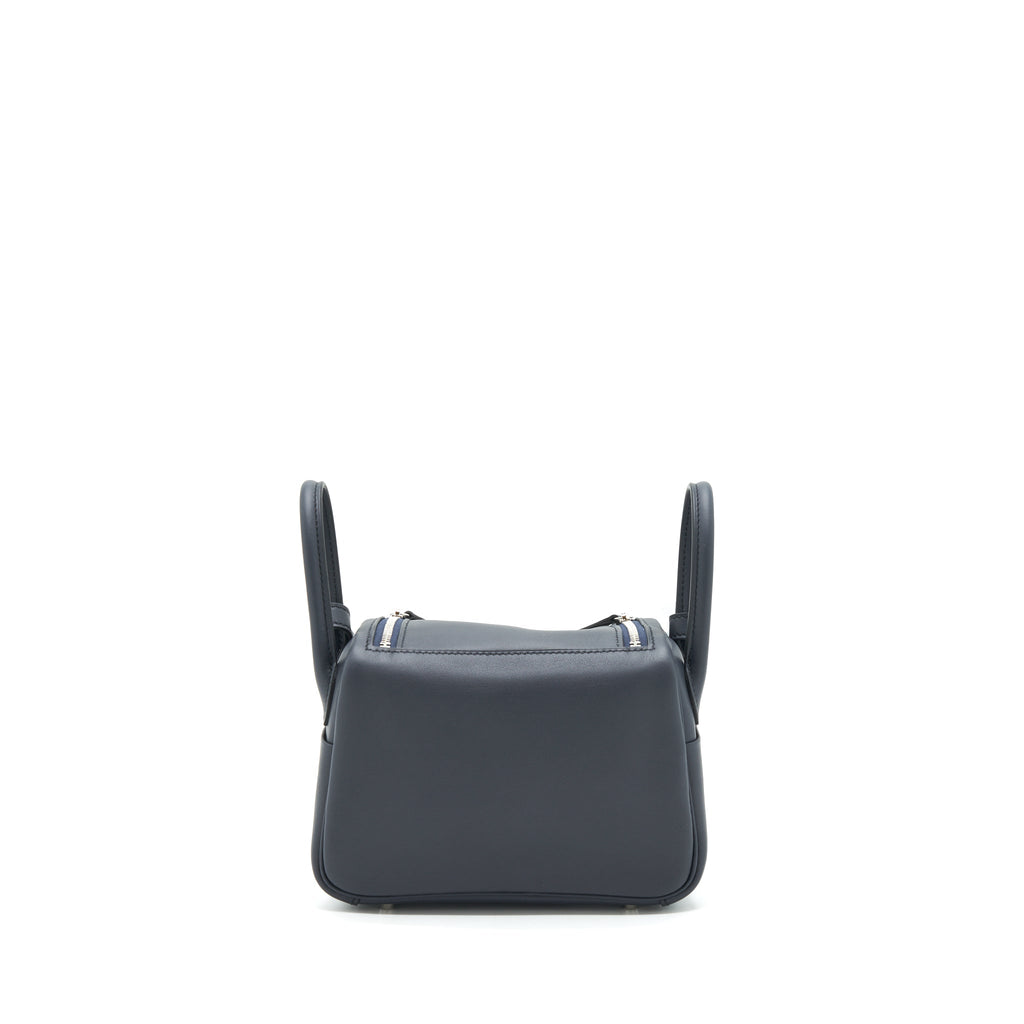 HERMES MINI LINDY SWIFT BLUE INDIGO SHW