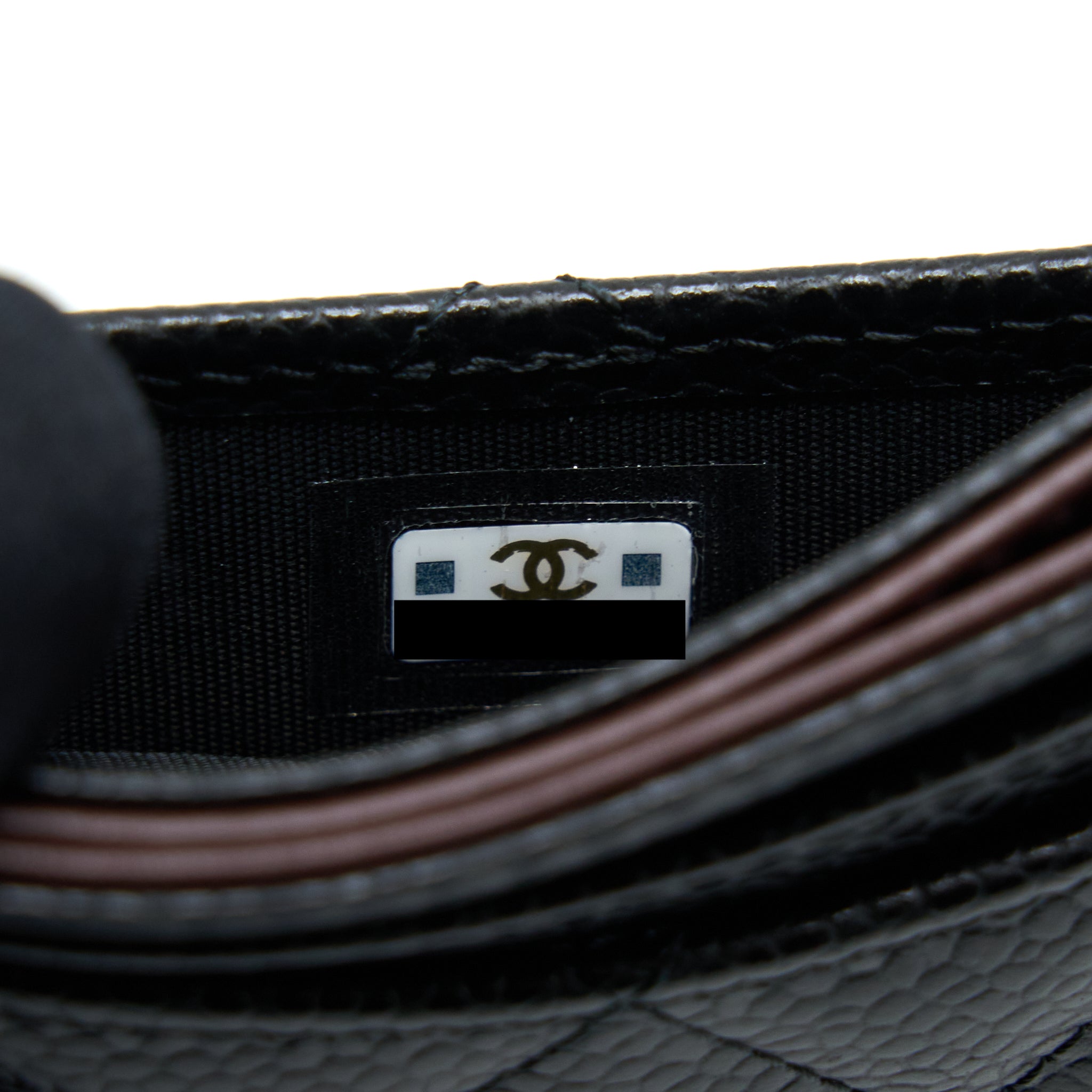 CHANEL CLASS QUILTED CARD HOLDER CAVIAR BLACK GHW