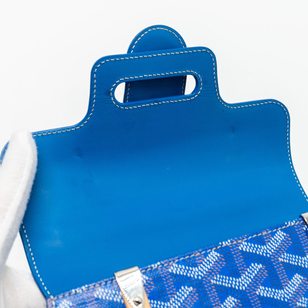 GOYARD STRUCTURE SAIGON PM BAG CANVAS/CALFSKIN BLUE SHW