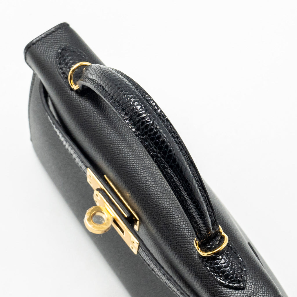 HERMES MINI KELLY II MADAME/LIZARD TOUCH BLACK GHW