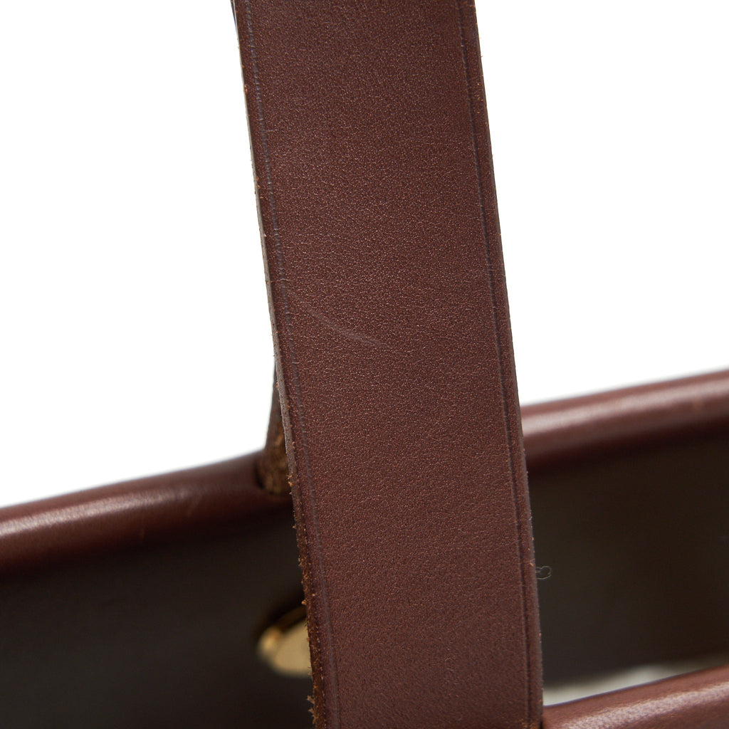 HERMES VINTAGE CANVAS SHOULDER BAG GHW WITH EXCHANGE POCKET