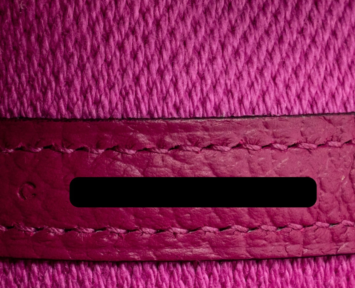 HERMES GARDEN PARTY 30 TOILE MILITARIES CANVAS/NEGONDA ECRU-ROSE POU/ROSE POU SHW