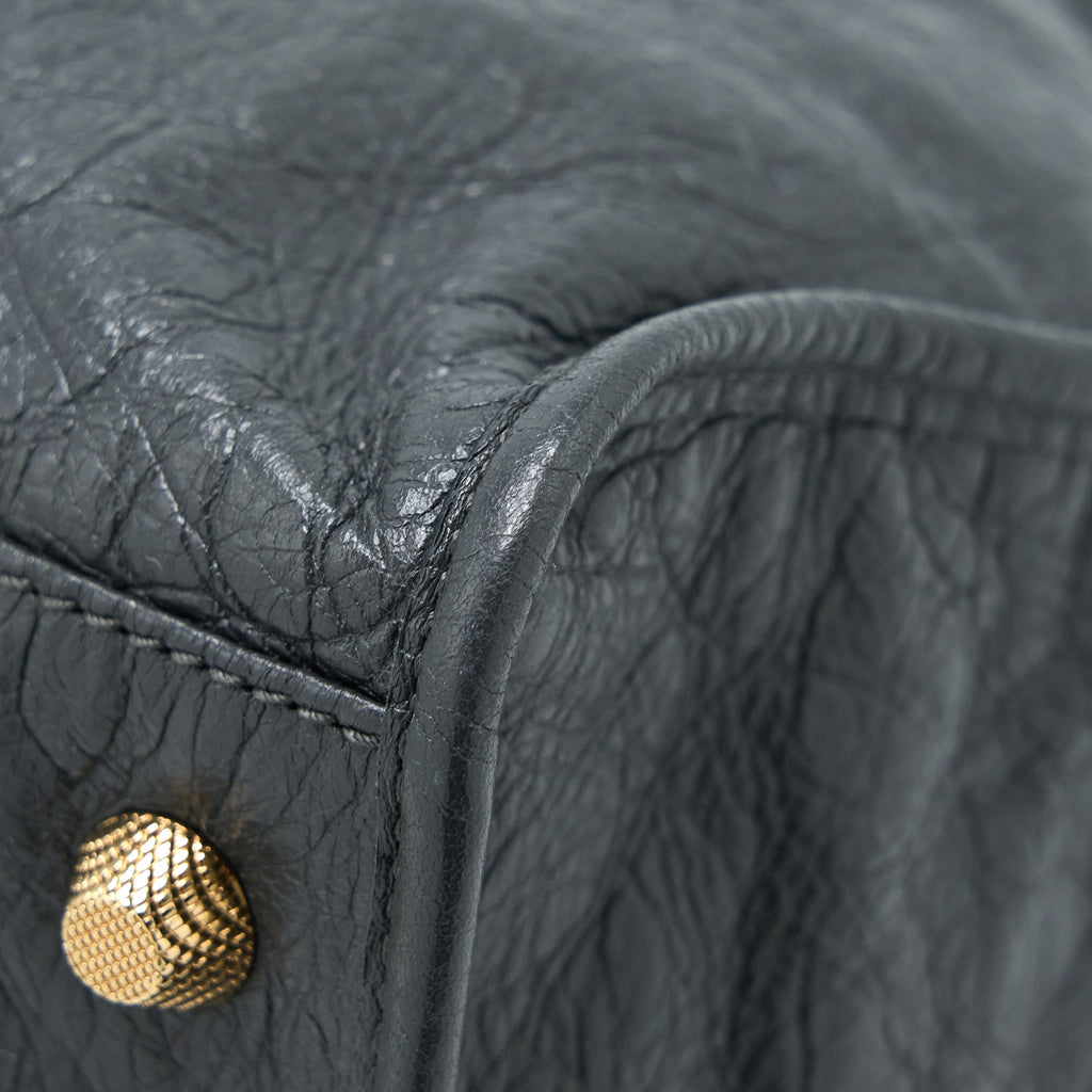 BALENCIAGA GIANT 12 WORK CITY BAG LAMBSKIN GRIS FOSSILE GHW