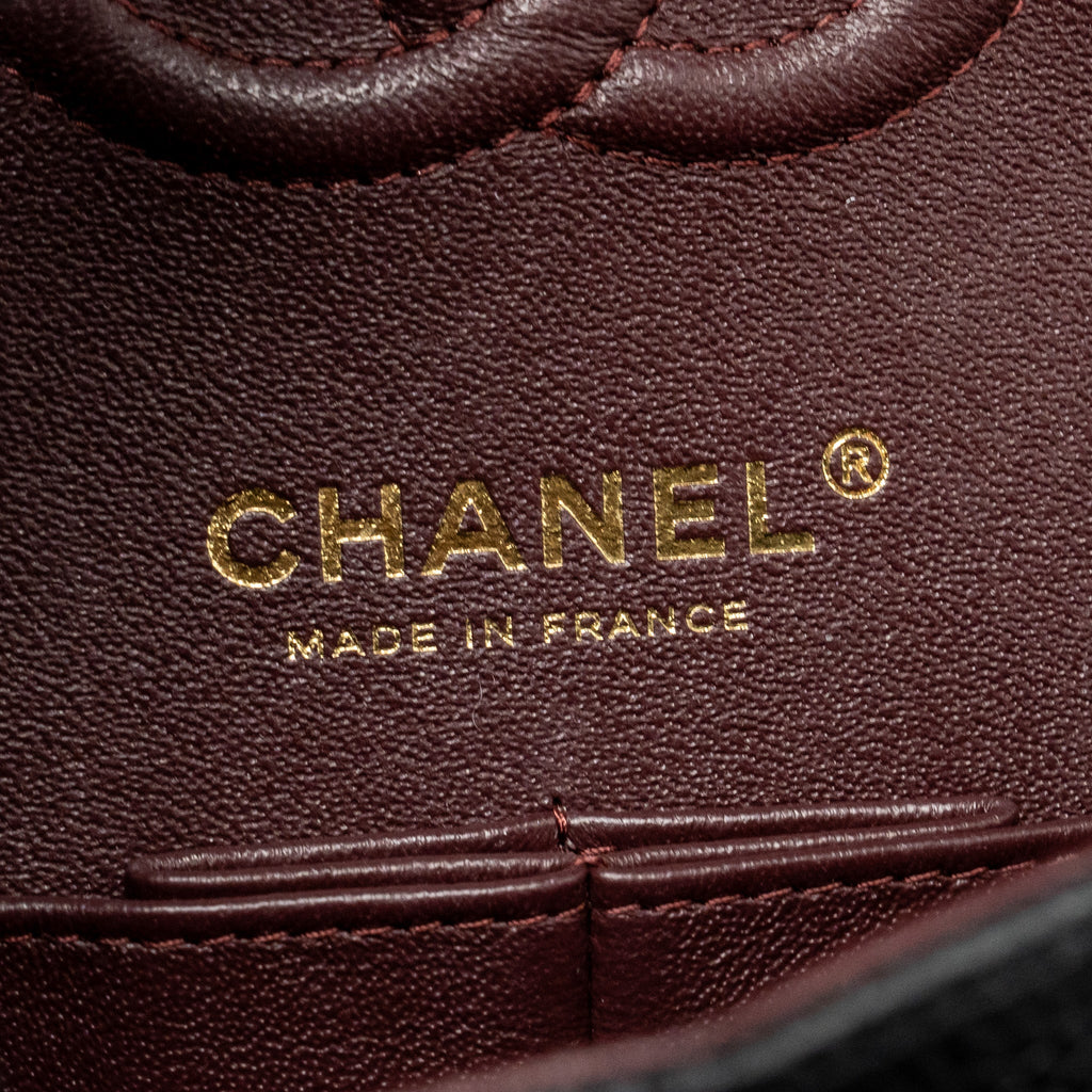 CHANEL SMALL CLASSIC DOUBLE FLAP CAVIAR BLACK GHW (MICROCHIP)