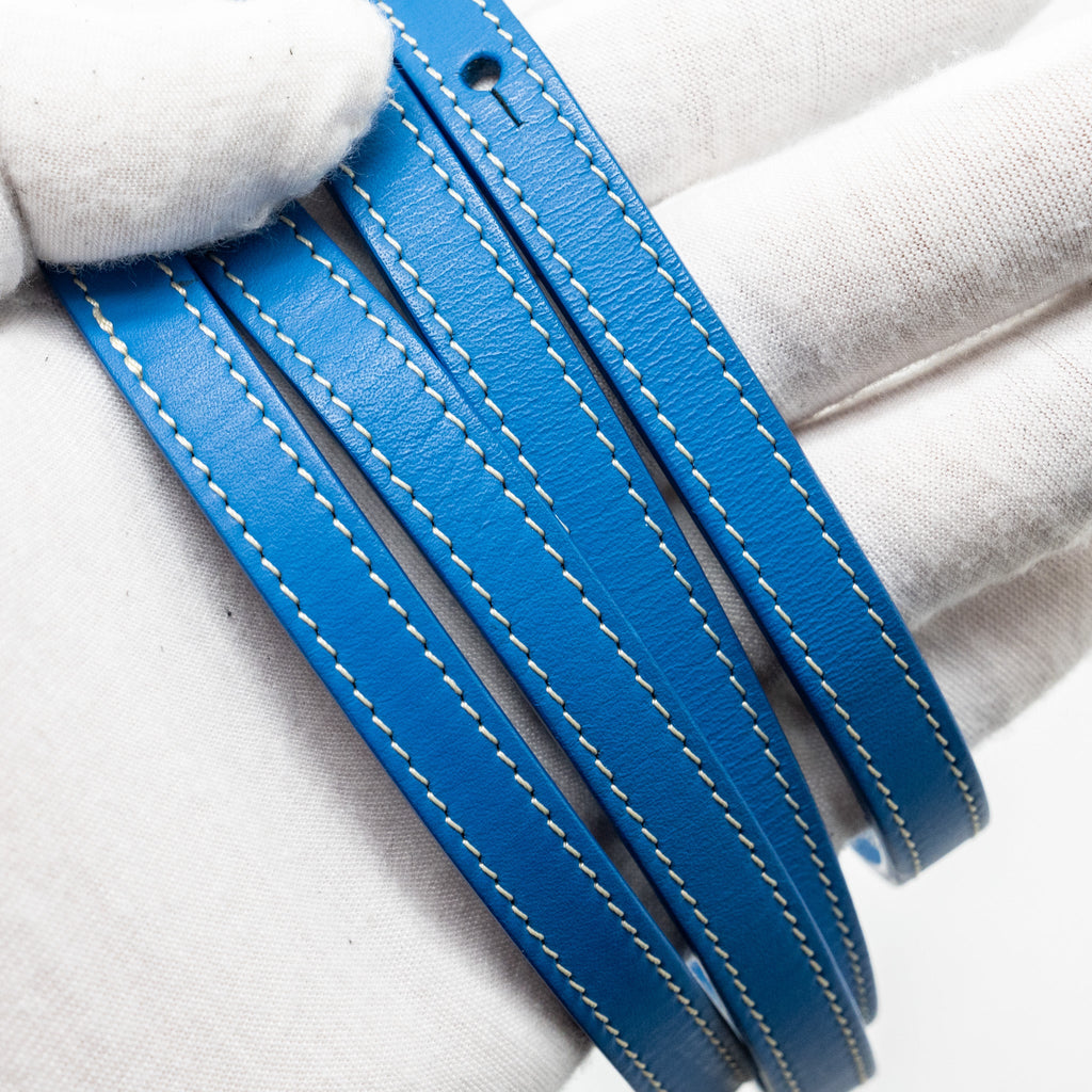 GOYARD STRUCTURE SAIGON PM BAG CANVAS/CALFSKIN BLUE SHW