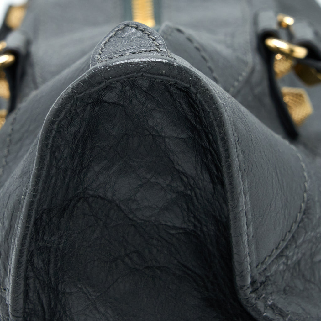 BALENCIAGA GIANT 12 WORK CITY BAG LAMBSKIN GRIS FOSSILE GHW