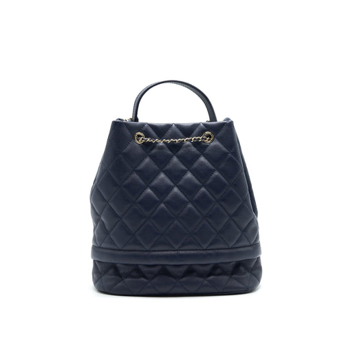 CHANEL BUCKET BAG IN NAVY GHW