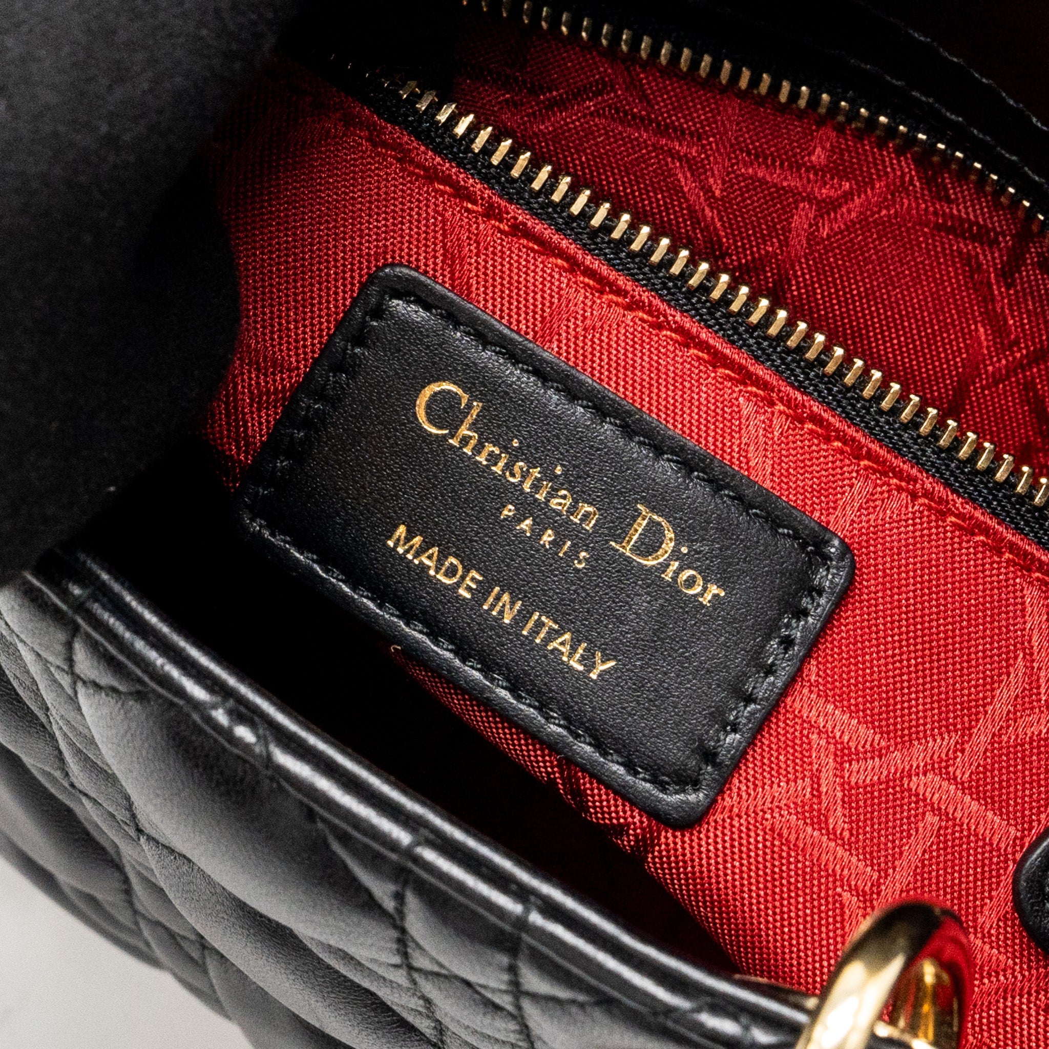 DIOR SMALL MY ABC LADY DIOR LAMBSKIN BLACK GHW