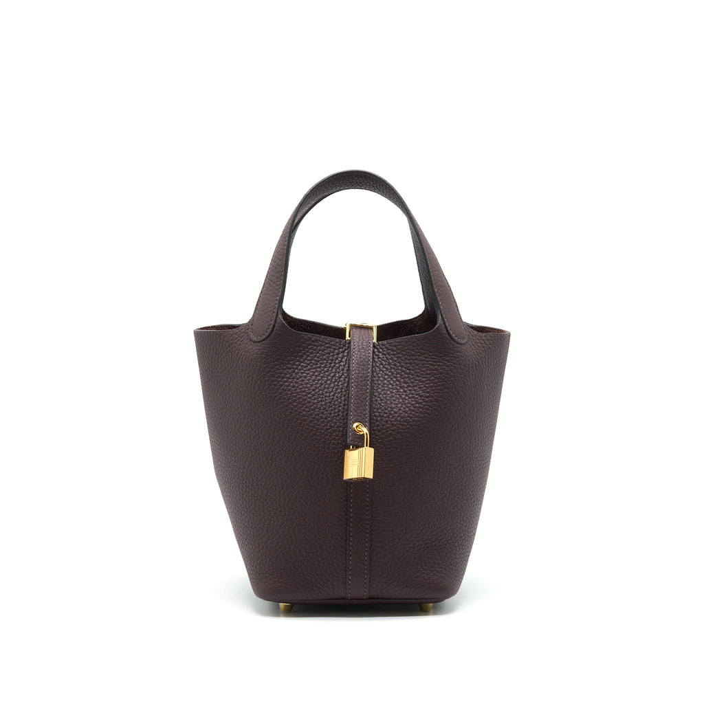 HERMES PICOTIN 18 LOCK BAG ROUGE SELLIER GHW