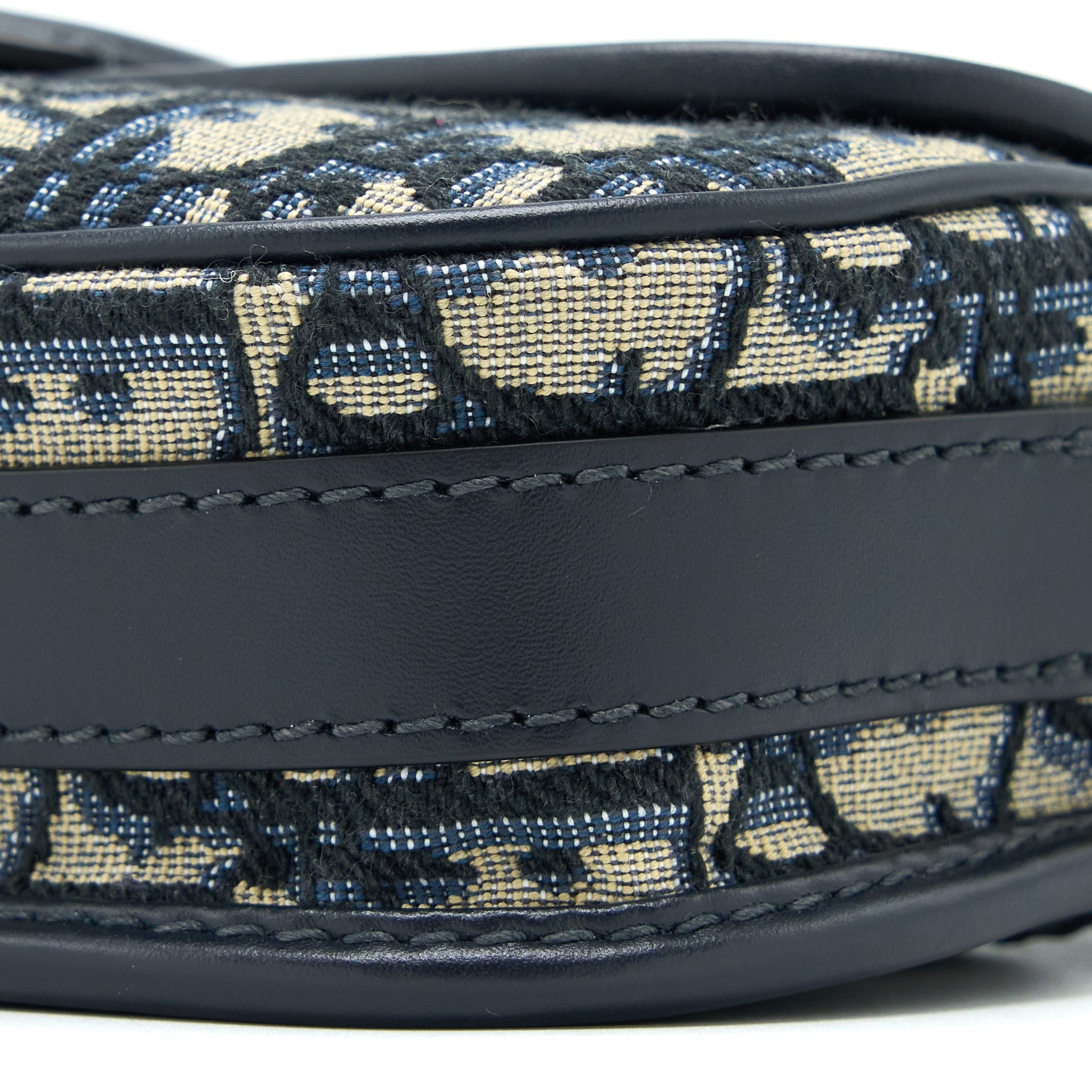 DIOR BOBBY EAST-WEST BAG BLUE OBLIQUE JACQUARD GHW