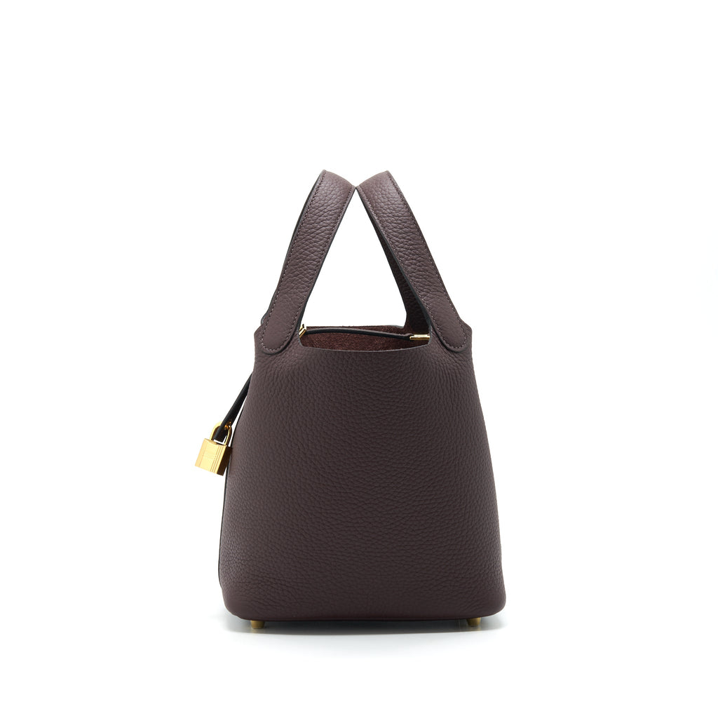 HERMES PICOTIN 18 LOCK BAG ROUGE SELLIER GHW