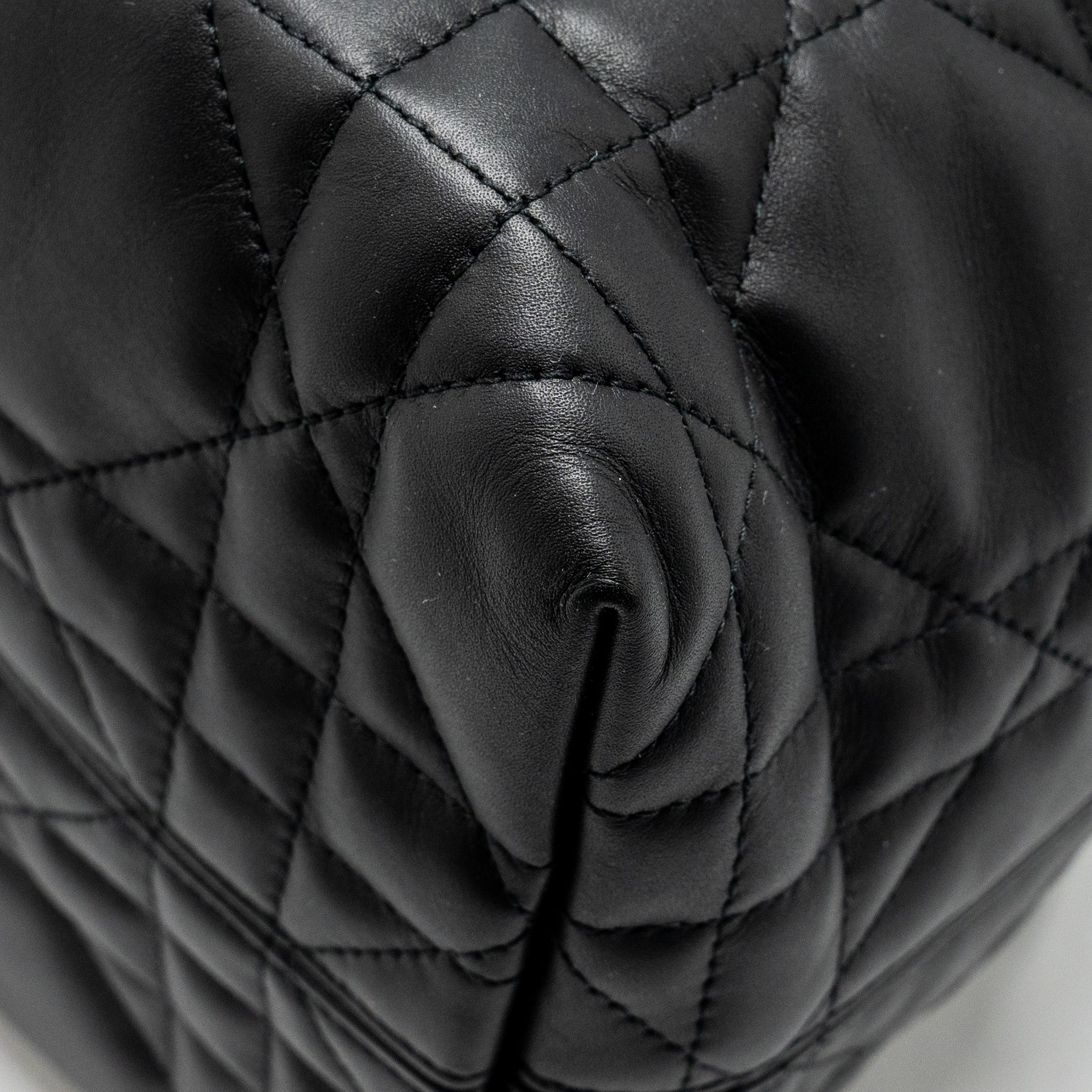 DIOR MEDIUM TOUJOURS BAG MACROCANNAGE CALFSKIN BLACK LGHW
