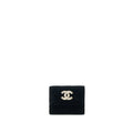 CHANEL SMALL FLAP WALLET VELVET BLACK LGHW