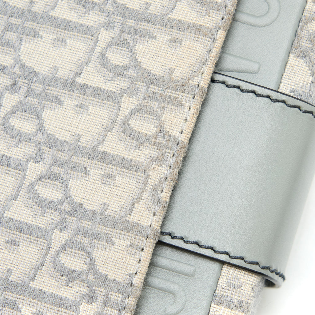 DIOR 30 MONTAIGNE MINI BOX BAG GREY OBLIQUE JACQUARD GHW