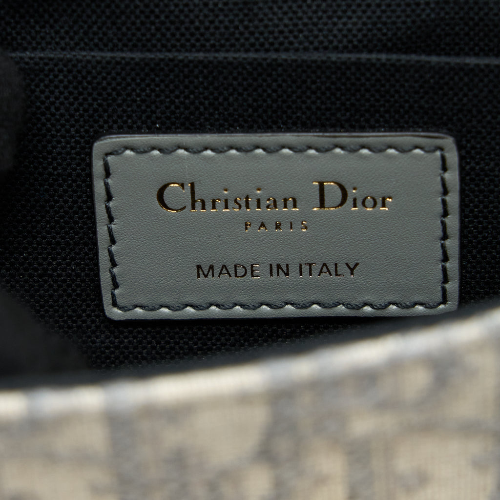 DIOR 30 MONTAIGNE MINI BOX BAG GREY OBLIQUE JACQUARD GHW