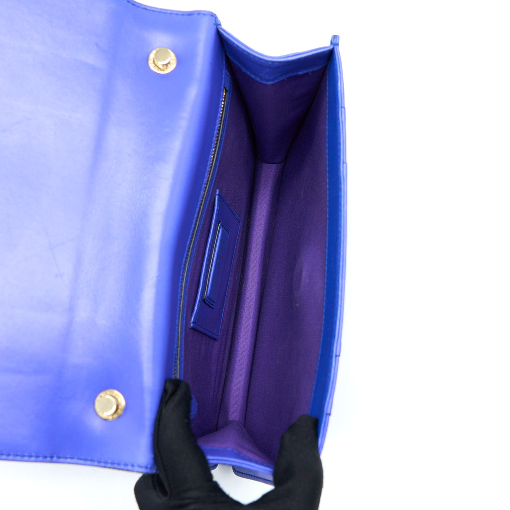 BVLGARI SERPENTI FOREVER SHOULDER BAG CALFSKIN BLUE GHW