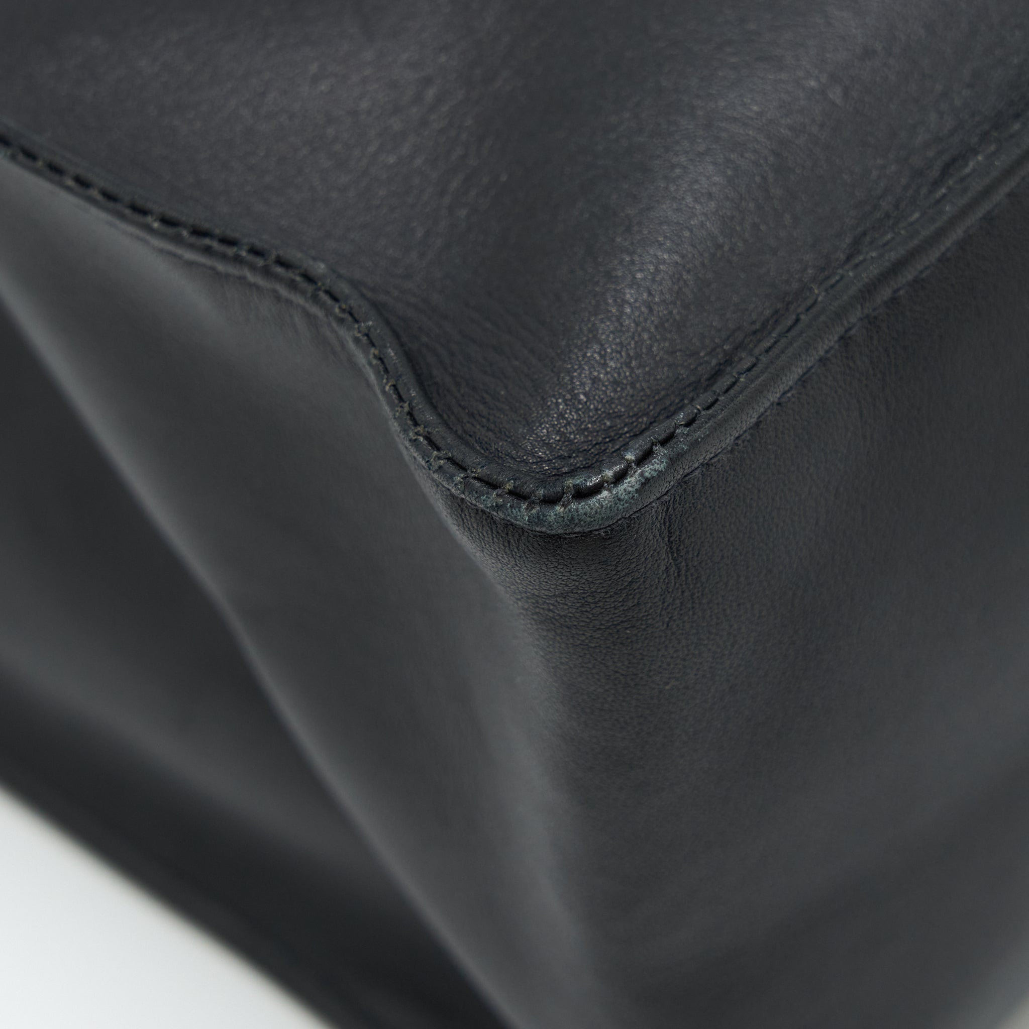 CHANEL VINTAGE CC TIMELESS SHOPPING TOTE LAMBSKIN BLACK GHW