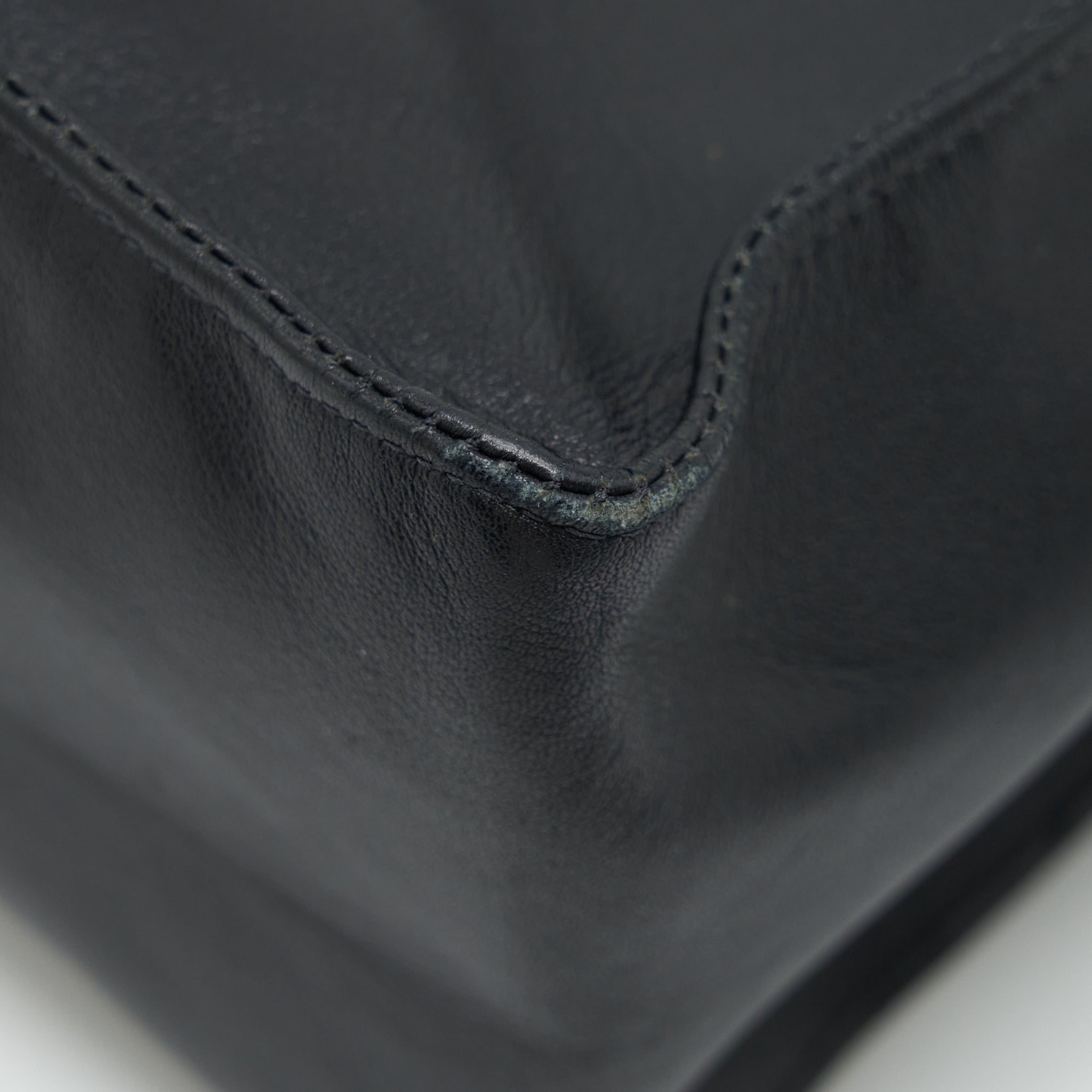 CHANEL VINTAGE CC TIMELESS SHOPPING TOTE LAMBSKIN BLACK GHW
